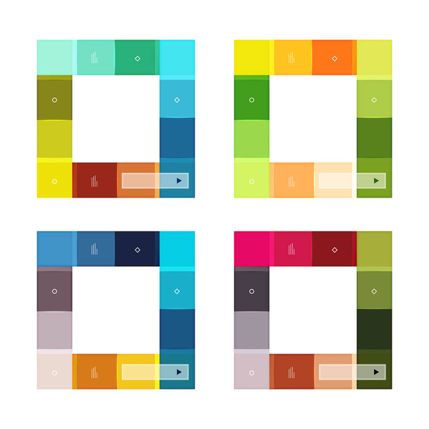 Colorful stripes infographic templates set - Vector, Image