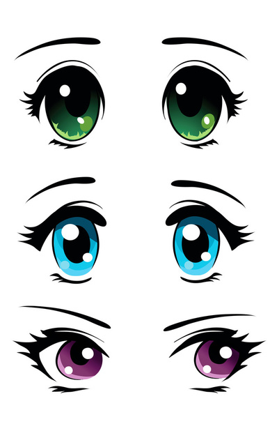 Anime estilo ojos
 - Vector, imagen