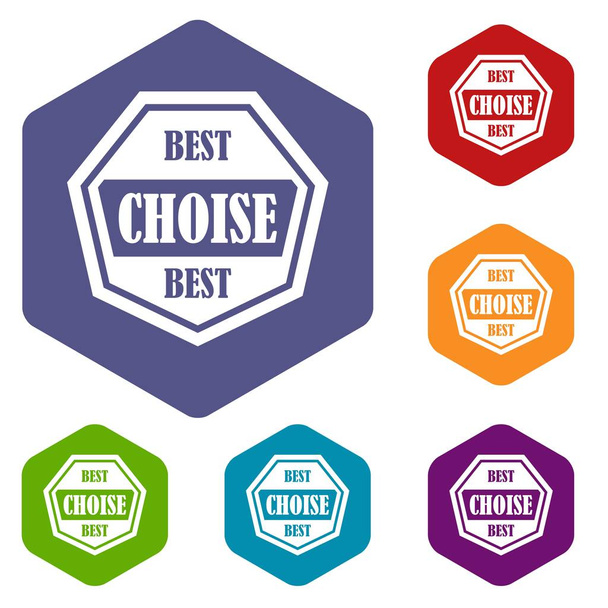 Best choise label icons set - Vector, afbeelding