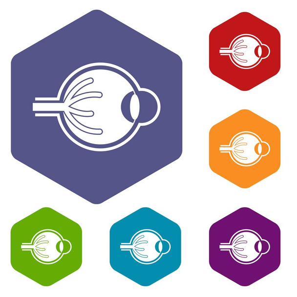 Human eyeball icons set - Вектор,изображение