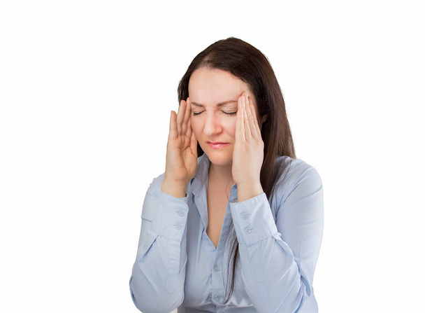žena s velkou bolestí hlavy - Fotografie, Obrázek
