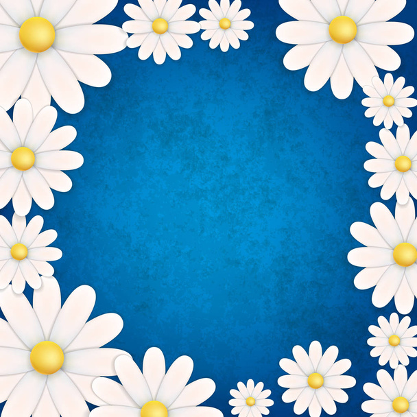 abstract floral background with chamomiles - Vector, imagen
