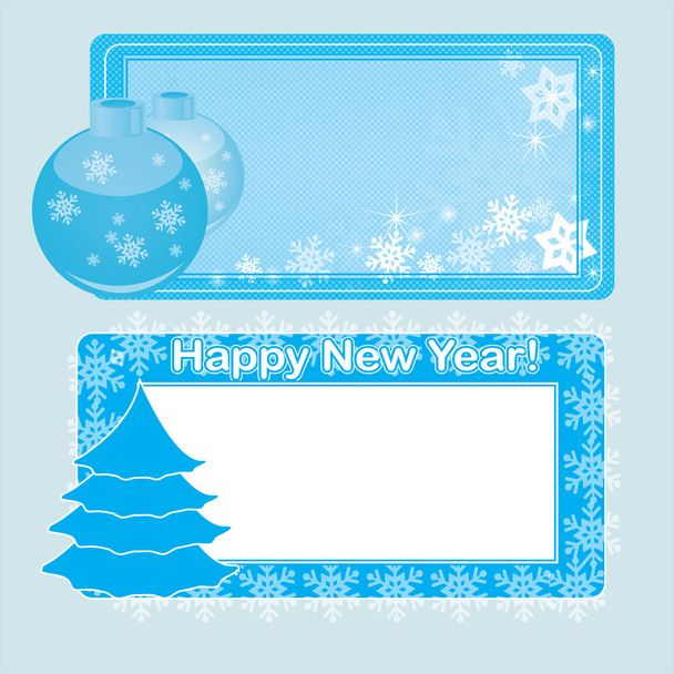 νέο έτος - κάρτες για το web site σας - Διάνυσμα, εικόνα