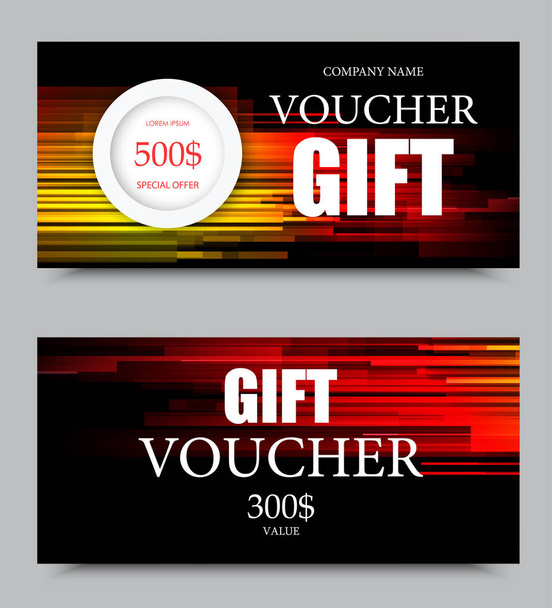 Gift company voucher template - Vector, Image