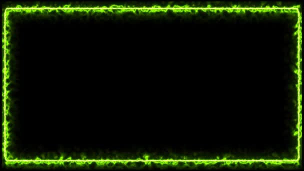 Зелена електрична повна рамка на темному фоні (4 K
 ) - Кадри, відео