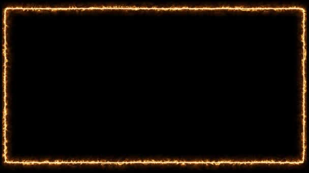 Marco completo eléctrico amarillo sobre fondo oscuro (4 K
 ) - Metraje, vídeo