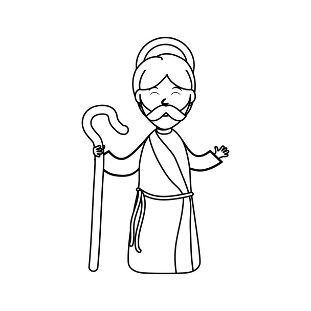 Karikatur des heiligen Josip - Vektor, Bild