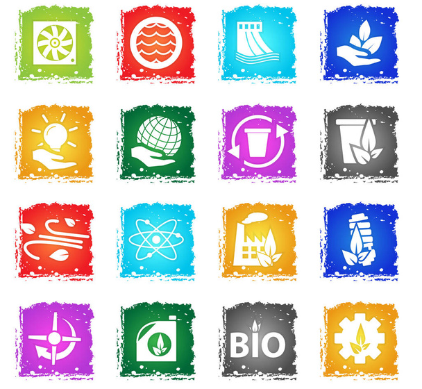 Conjunto de iconos de energía alternativa - Vector, Imagen