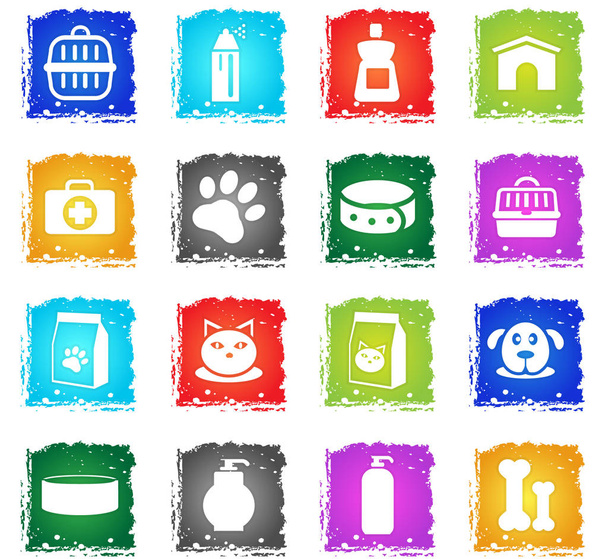 Evcil hayvan Icon set için ürünler - Vektör, Görsel