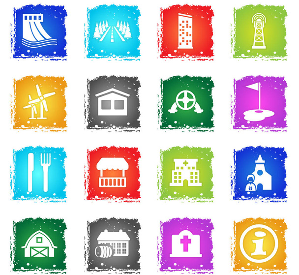 infrastructure icon set - Vector, Image