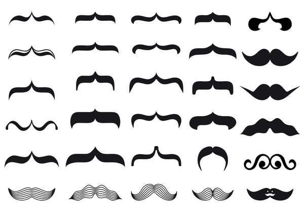 Mustache designs, vector - Vektor, Bild