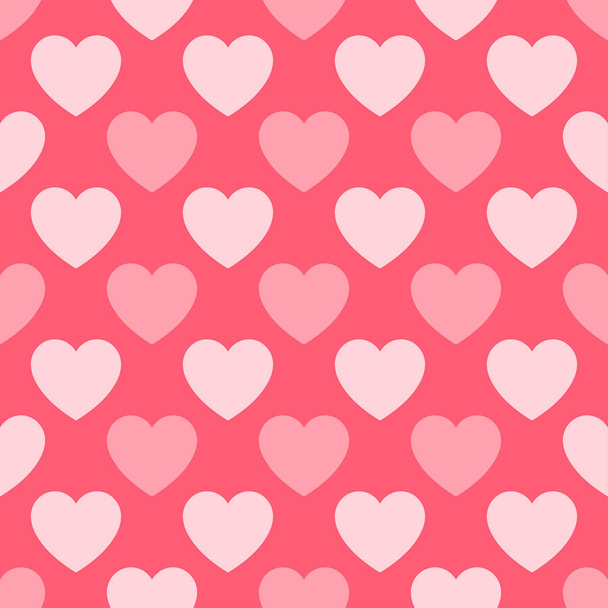 red background with the hearts - Vector, Image