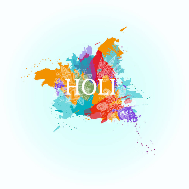 Fondo colorido abstracto de Happy Holi. Diseño para el Festival Indio de Colores
. - Vector, imagen