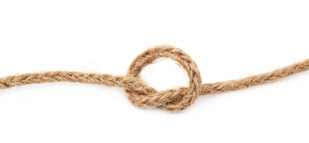 Knot on a rope string isolated - Foto, Imagen