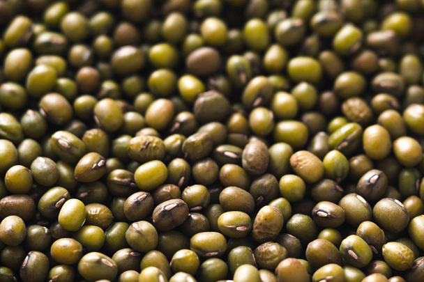 Background of green mung beans close- up - Fotoğraf, Görsel