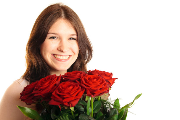 Young Woman With Roses - Photo, image