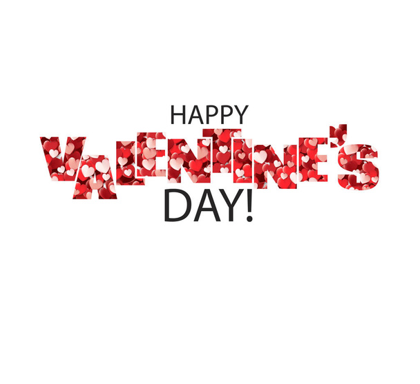 Happy Valentines day vector card. - Vector, imagen