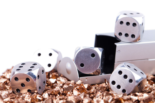 Metal dice - Fotoğraf, Görsel