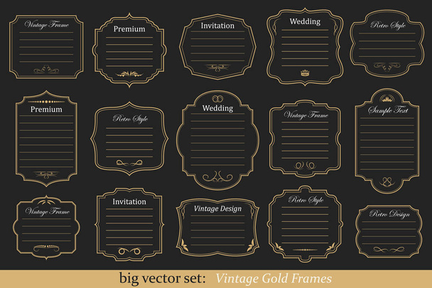 Vector set of vintage frames - Vector, Image