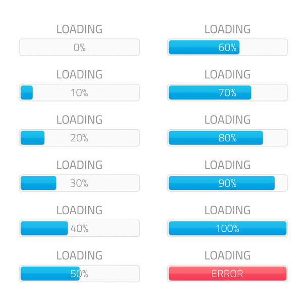 Loading bars elements set. - Vector, Image