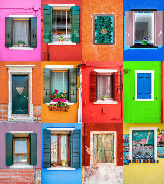 Collage set windows - Photo, Image