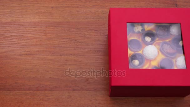 チョコレート ・ キャンディ ボックス。ストップ モーション - 映像、動画