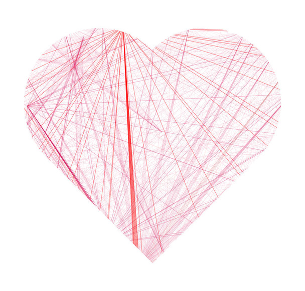 Abstracte lijnen hart vectorillustratie - Vector, afbeelding