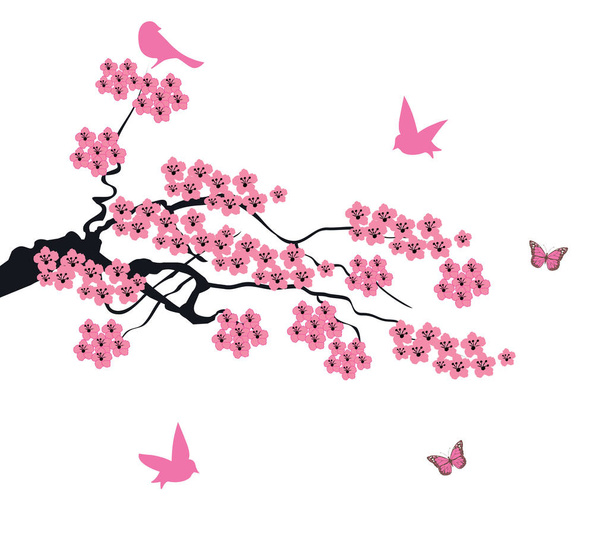 vektor cherry blossom - Vektor, kép