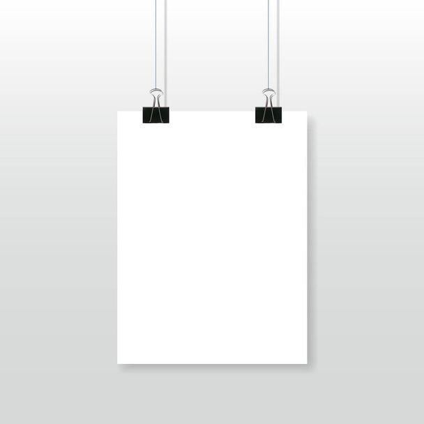 Cartel de papel plantilla en blanco
 - Vector, Imagen
