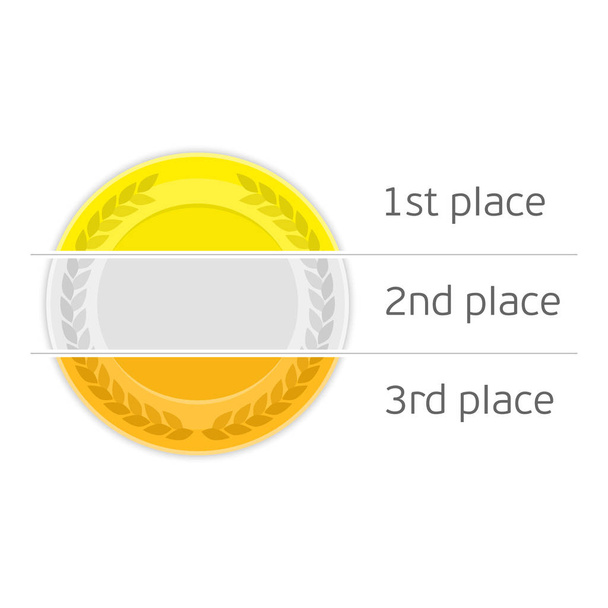 Medals with place for name. - Vector, Image
