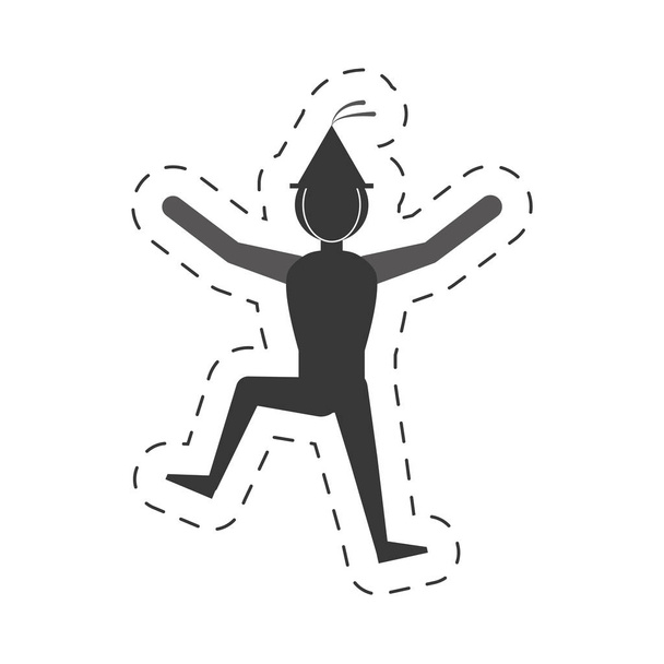 homem dança ícone design
 - Vetor, Imagem