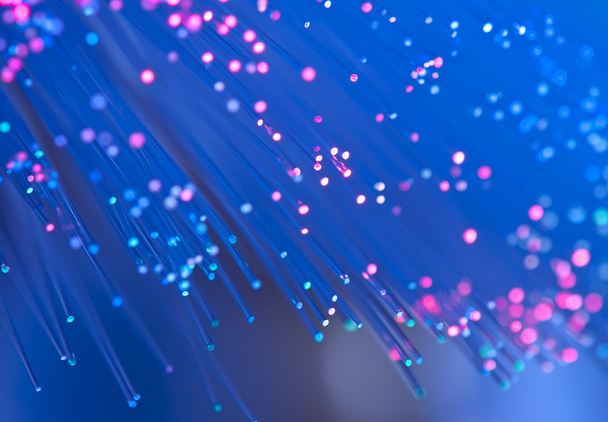 fiber optic zobrazení data nebo internetové komunikační koncept - Fotografie, Obrázek