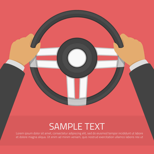 Steering wheel vector illustration. - Вектор,изображение