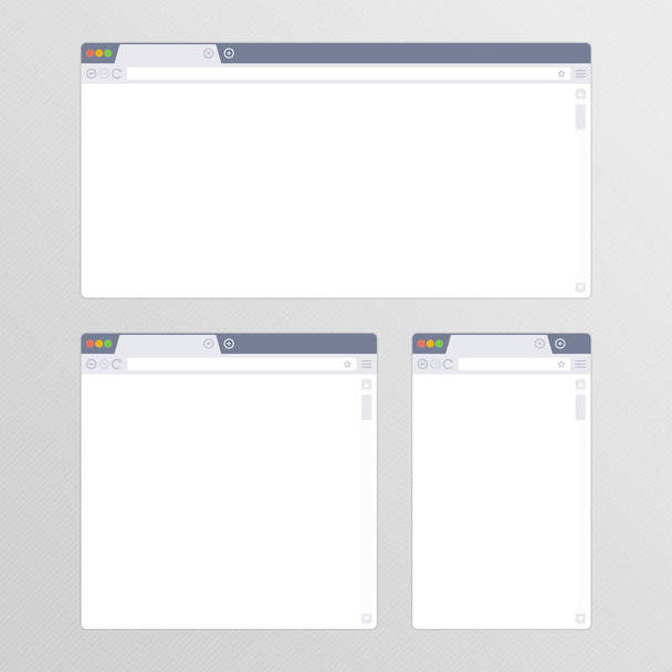 Set of all size browsers. - Vector, Image