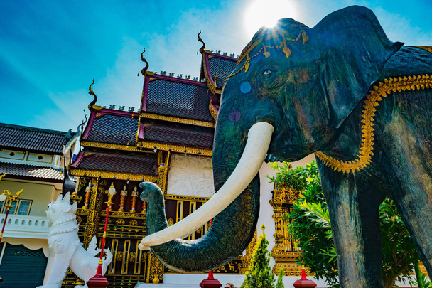 Buddyjski świątyni Chiang Mai, Tajlandia - Zdjęcie, obraz