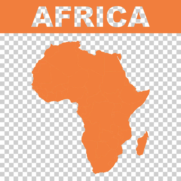 Kartta Afrikasta. Vektori tasainen
 - Vektori, kuva