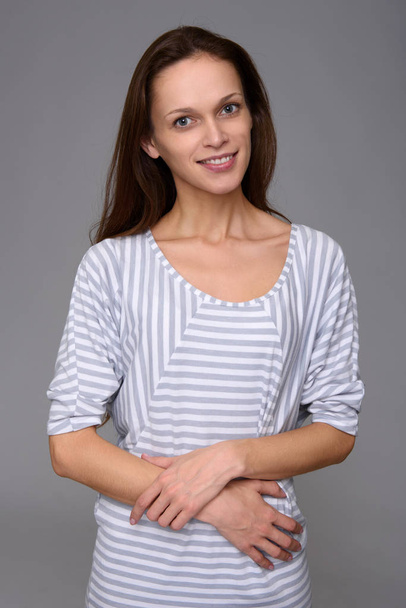 casual young woman with natural make up - Zdjęcie, obraz