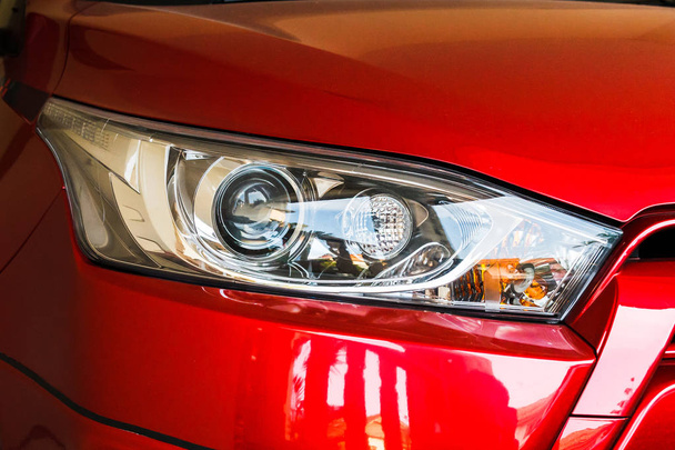 Head light of red car. - Photo, Image
