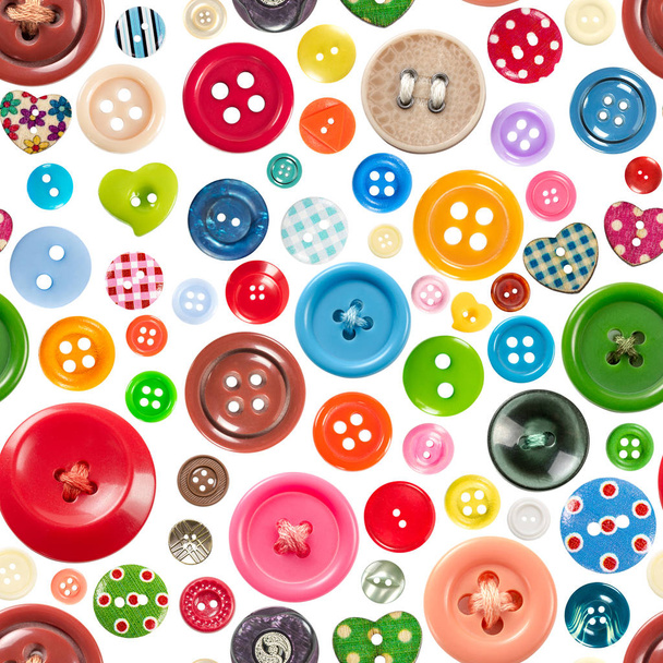 Seamless pattern with colorful buttons - Photo, Image