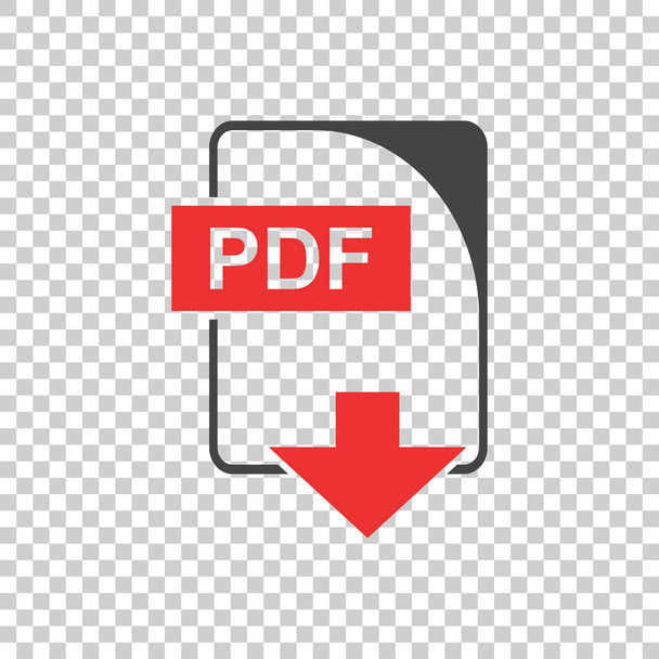 PDF ícone Vector plana
 - Vetor, Imagem