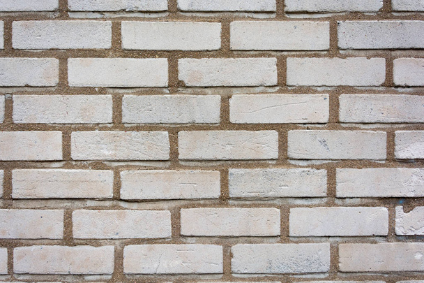 Texture of old white brick wall - Fotó, kép