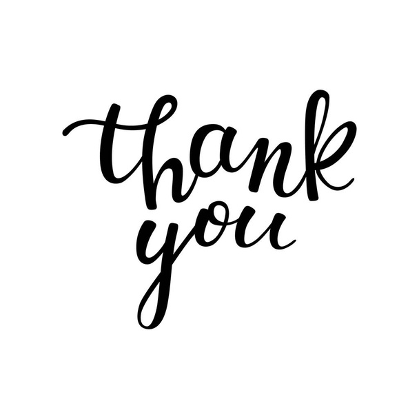 Hand lettering thank you - Vector, Image