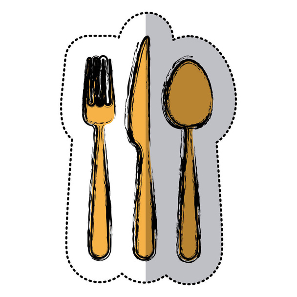 レストラン食器調理器具 - ベクター画像