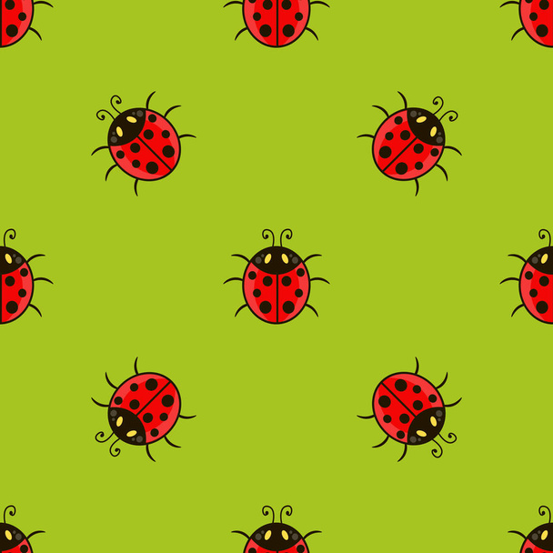 ladybug.Vector seamless pattern. - Vektor, Bild