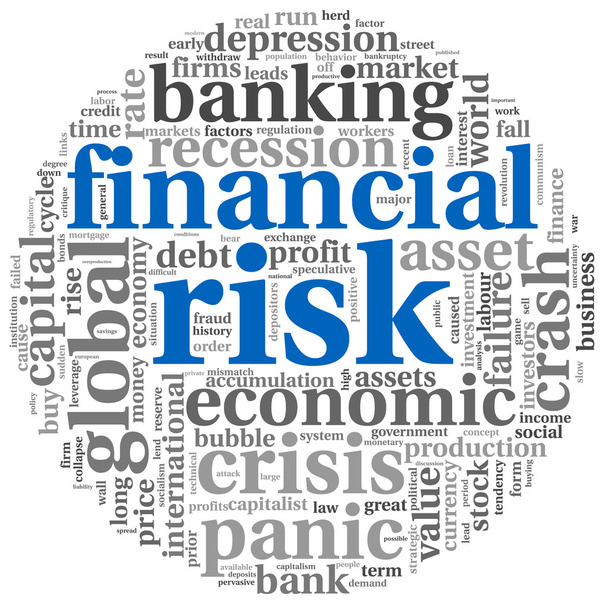 Pénzügyi kockázat fogalmát, fehér - Fotó, kép