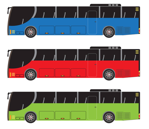 Satz von Stadtbus-Vektor isoliert - Vektor, Bild