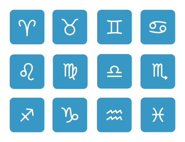 zestaw symboli zodiaku - Wektor, obraz