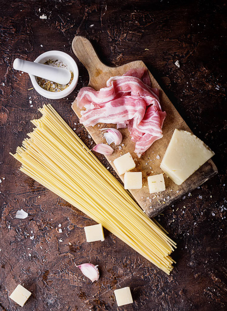 Pasta Carbonara Ingredients - Foto, immagini