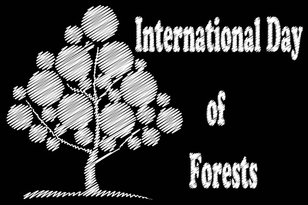 Internationaler Tag der Wälder - Vektor, Bild