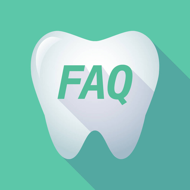 Довгий зуб тіні з текстом FAQ
 - Вектор, зображення